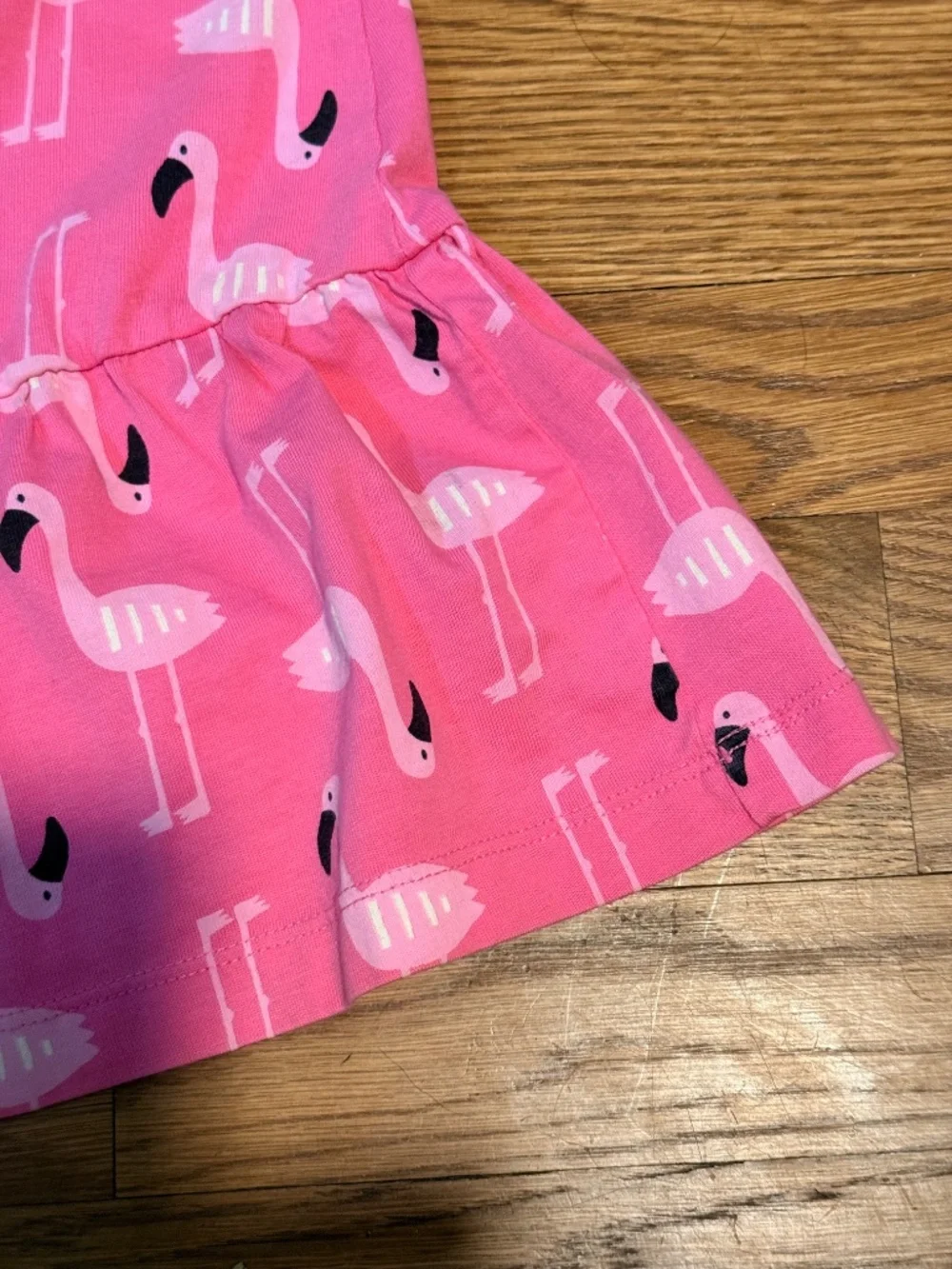 New Hanna Andersson Pink Flamingo Dress Girls Size 4 / 100cm Sleeveless Sundress